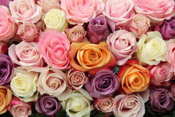 Bridal flowers in pastel shades