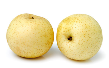 snow pear on white background
