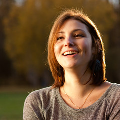 Portrait Of Young Smiling Beautiful Woman