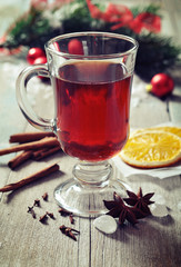 Mulled wine with spices