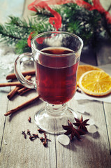Mulled wine with spices