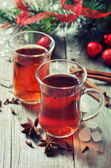 Mulled wine with spices