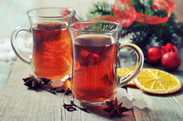 Mulled wine with spices