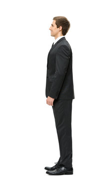 Profile of business man, isolated