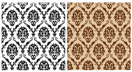 Seamless floral damask pattern