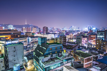 Fototapeta premium Seoul, South Korea Skyline