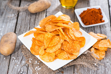 Heap of Paprika Potato Chips