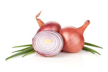 Fresh ripe red onion