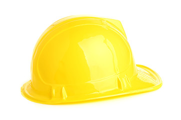 Isolated yellow helmet