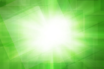 Abstract square on green background.