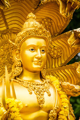 wisnu or narayana statue in huytungtao chiangmai Thailand