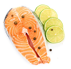 salmon and lime