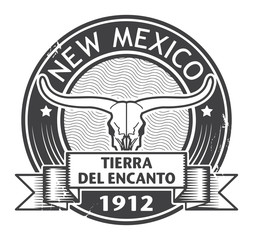 Grunge rubber stamp with name of New Mexico, vector illustration