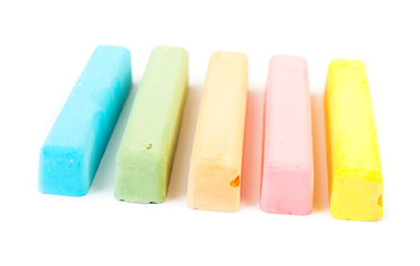 chalks in a variety of colors
