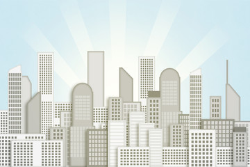 Obraz premium city and sky, painted background