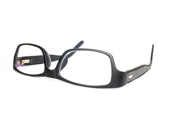 Black Eye Glasses Isolated on White