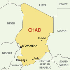 Republic of Chad - vector map - 57691632
