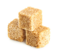 Brown cane sugar cubes
