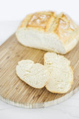 Traditional bread, loaf of bread homemade.
