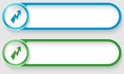 Obraz premium blue and green vector abstract buttons with flash