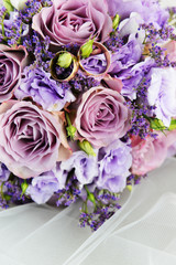 bouquet of purple flowers