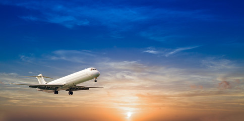 Fototapeta na wymiar commercial jet airplane in flight