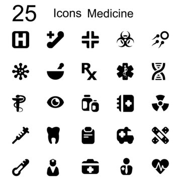 25 basic iconset medicine