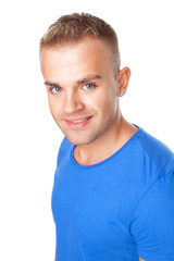 Portrait of happy smiling young man