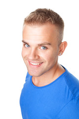 Portrait of happy smiling young man