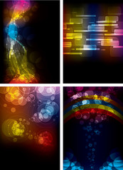 Set of Abstract Rainbow Backgrounds