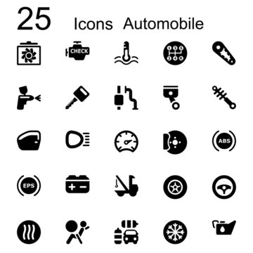 25 basic iconset automobile