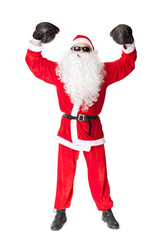 Santa Claus with boxing glove