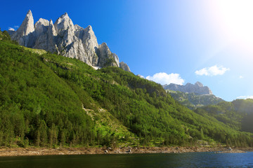 Amazing view of Cemerikino lake in Prokletije national park