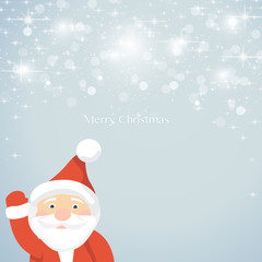 Santa blue christmas background