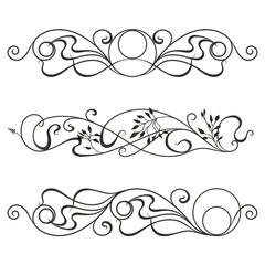 Black forged decorative lattice isolated on white background