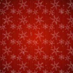 red christmas background with stars and snowflakes