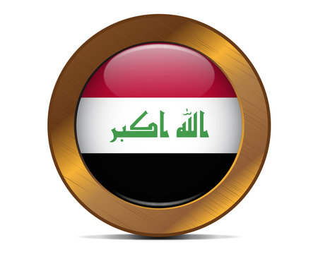 Iraq bronze button