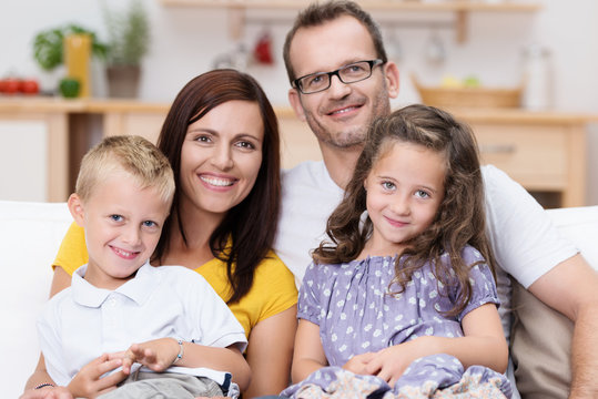Happy family in canada