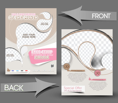Ice Cream Store Front & Back Flyer Template