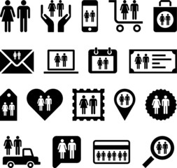 Conceptual Man&Woman icons