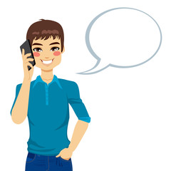 Man Speaking Using Phone