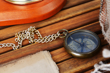 compass and old paper