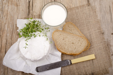 french brie camembert with thyme