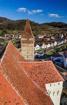 Mosna village and fortified church, Romania