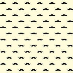 Mustache Vector Seamless Pattern