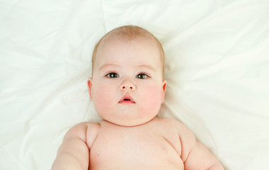 bright portrait of adorable baby