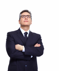 Thinking businessman.