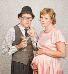 Worried Pregnant Couple