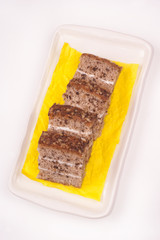walnut cake with cream filling