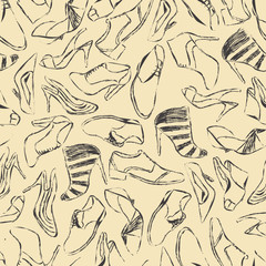 shoes sketch background